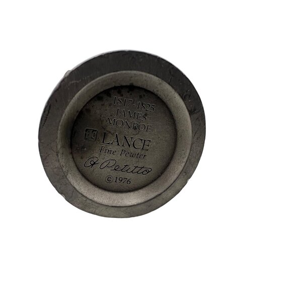 Lance Fine Pewter President James Monroe 1975 Petitto Figurine 4.75" - Picture 5 of 6